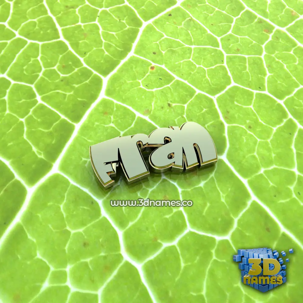 fran in Gold Leaf style - 3D name wallpaper
