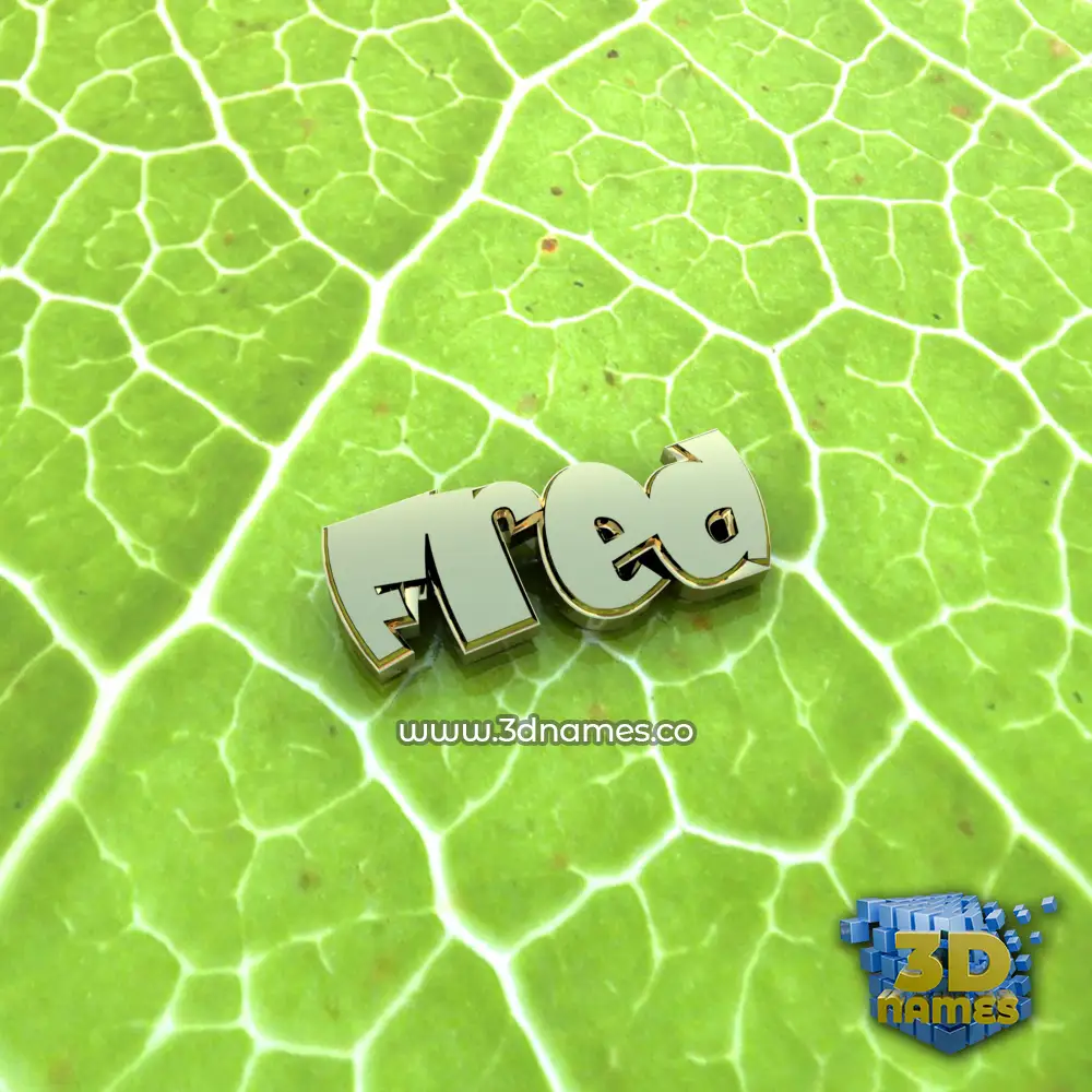 fred in Gold Leaf style - 3D name wallpaper