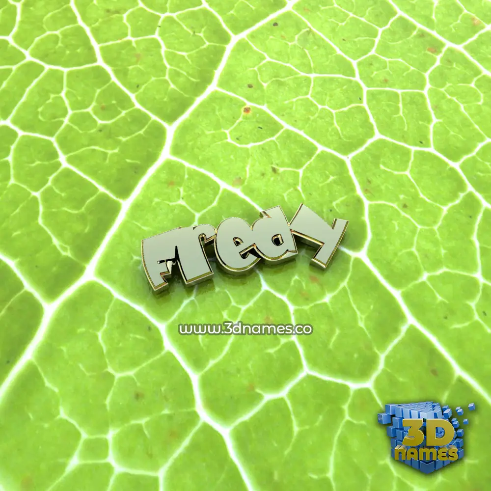 fredy in Gold Leaf style - 3D name wallpaper