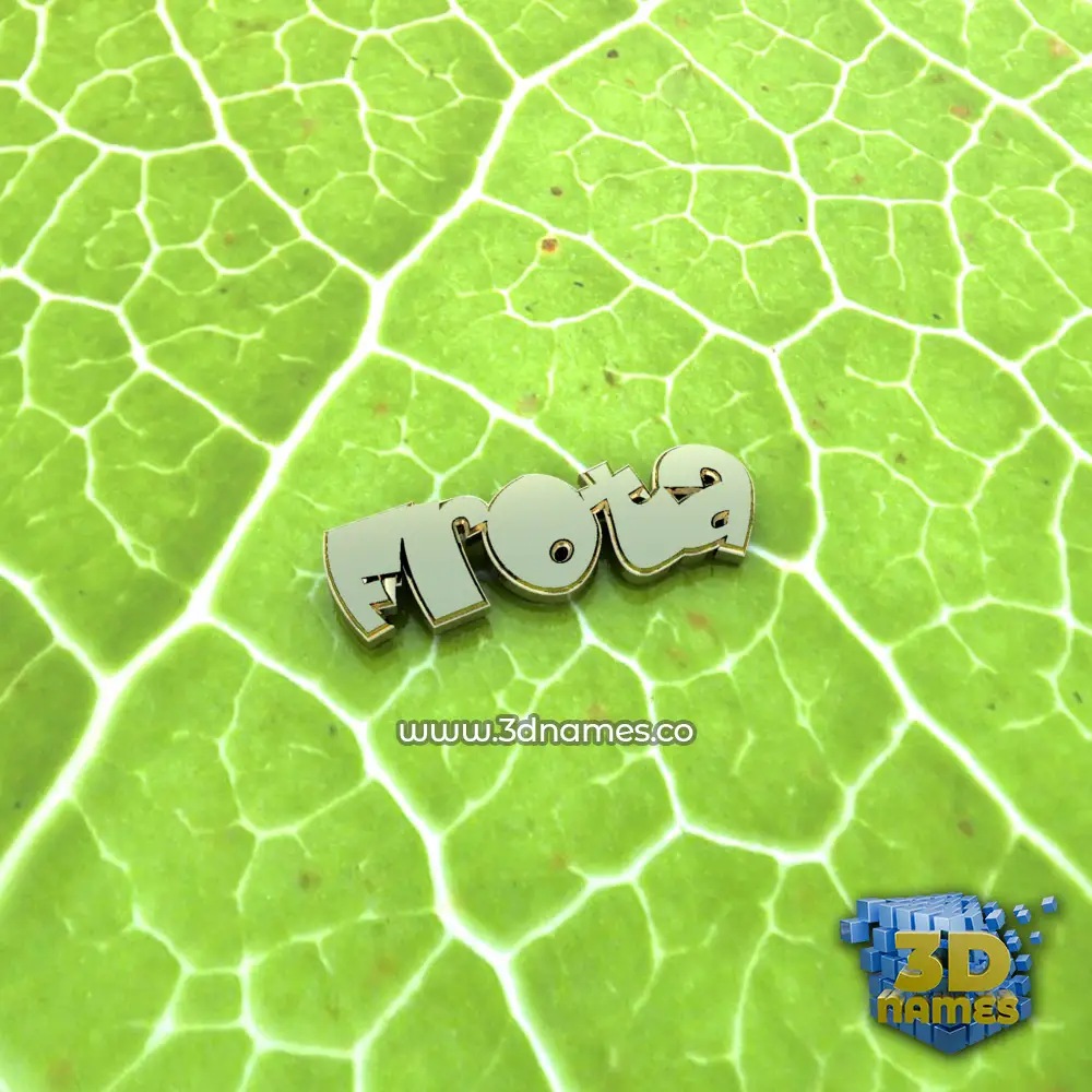 frota in Gold Leaf style - 3D name wallpaper