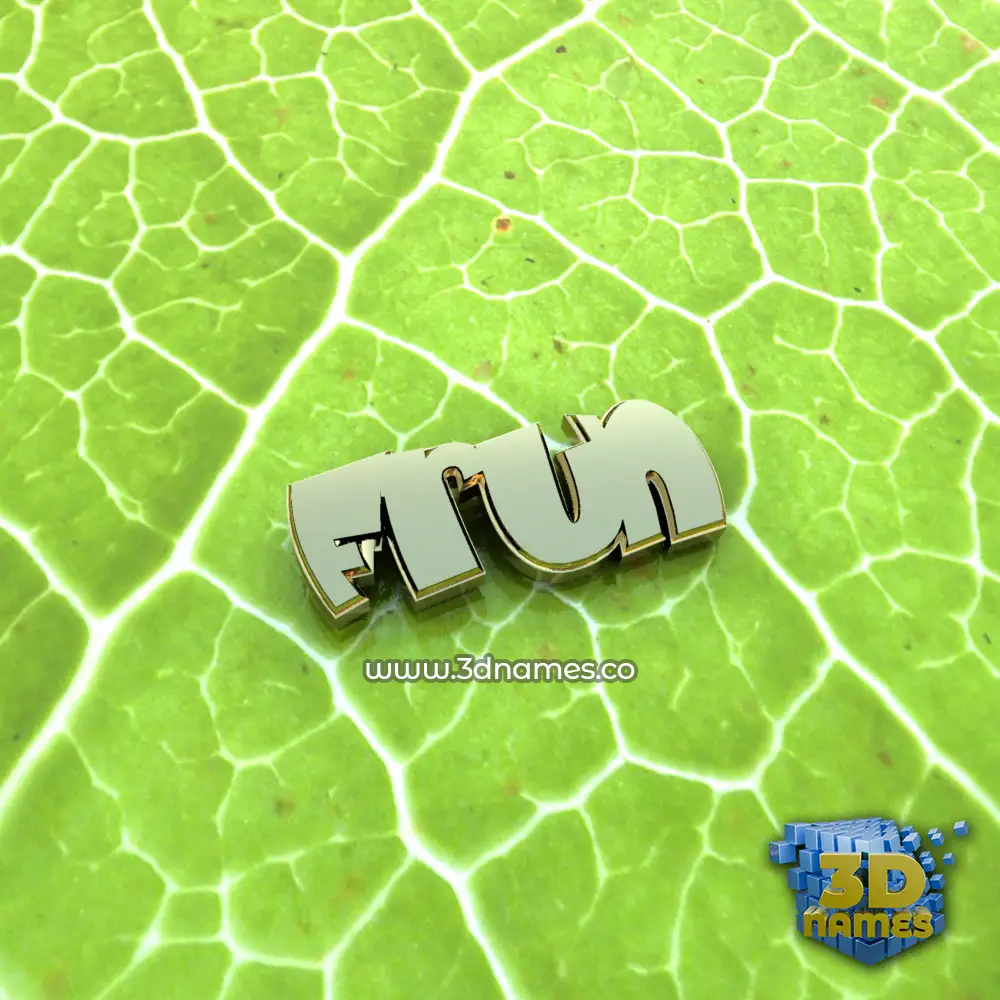 frun in Gold Leaf style - 3D name wallpaper