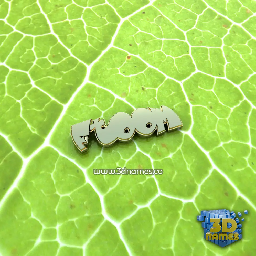 ftoom in Gold Leaf style - 3D name wallpaper