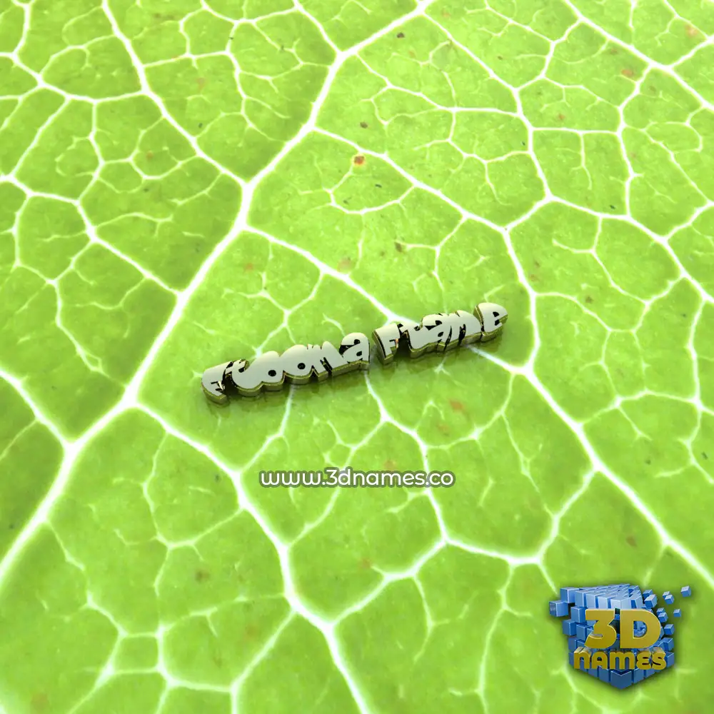 ftooma ftame in Gold Leaf style - 3D name wallpaper