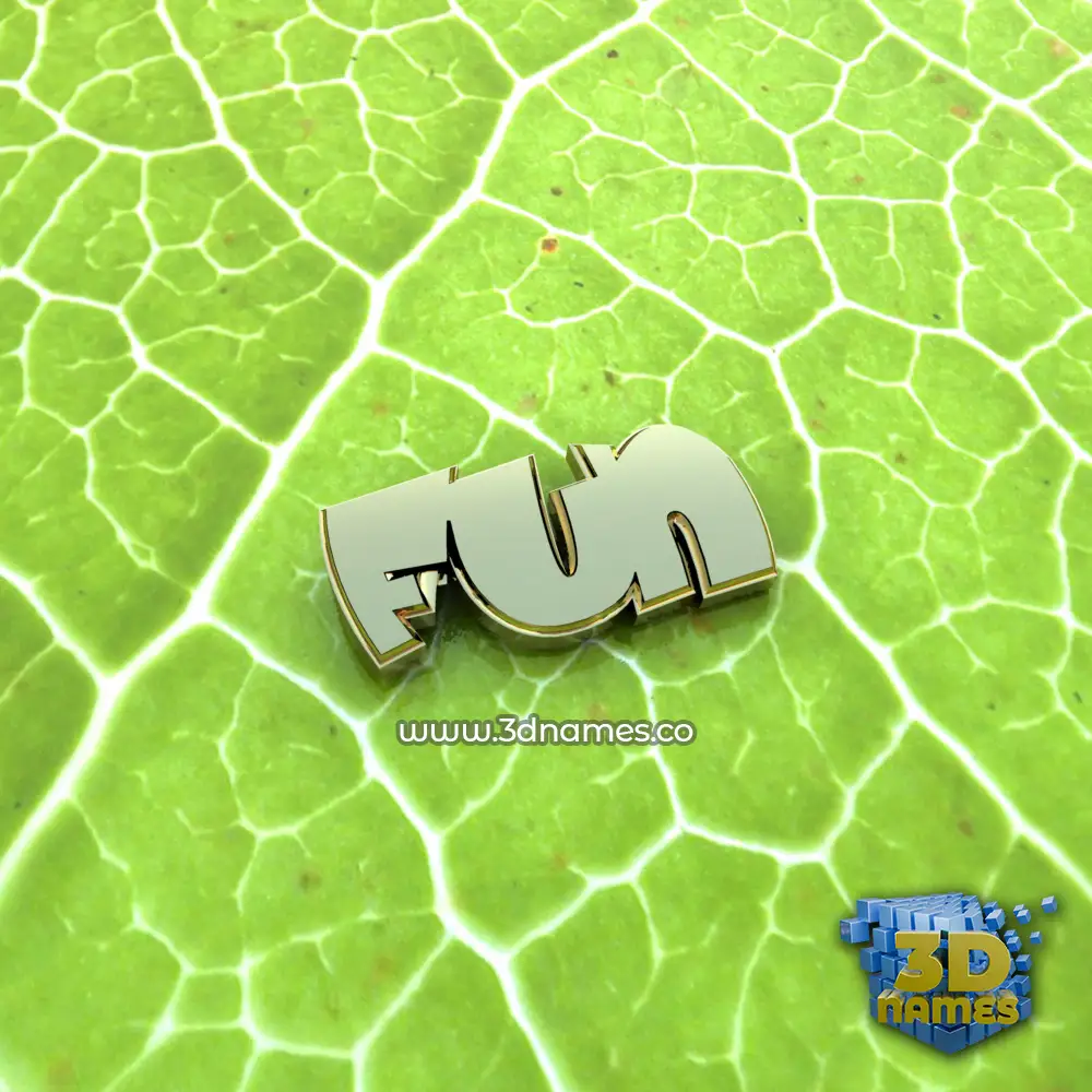 fun in Gold Leaf style - 3D name wallpaper
