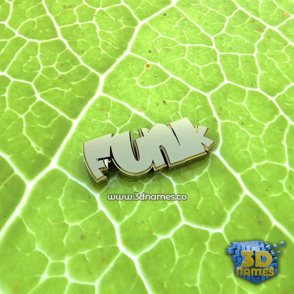funk in Gold Leaf style - 3D name wallpaper