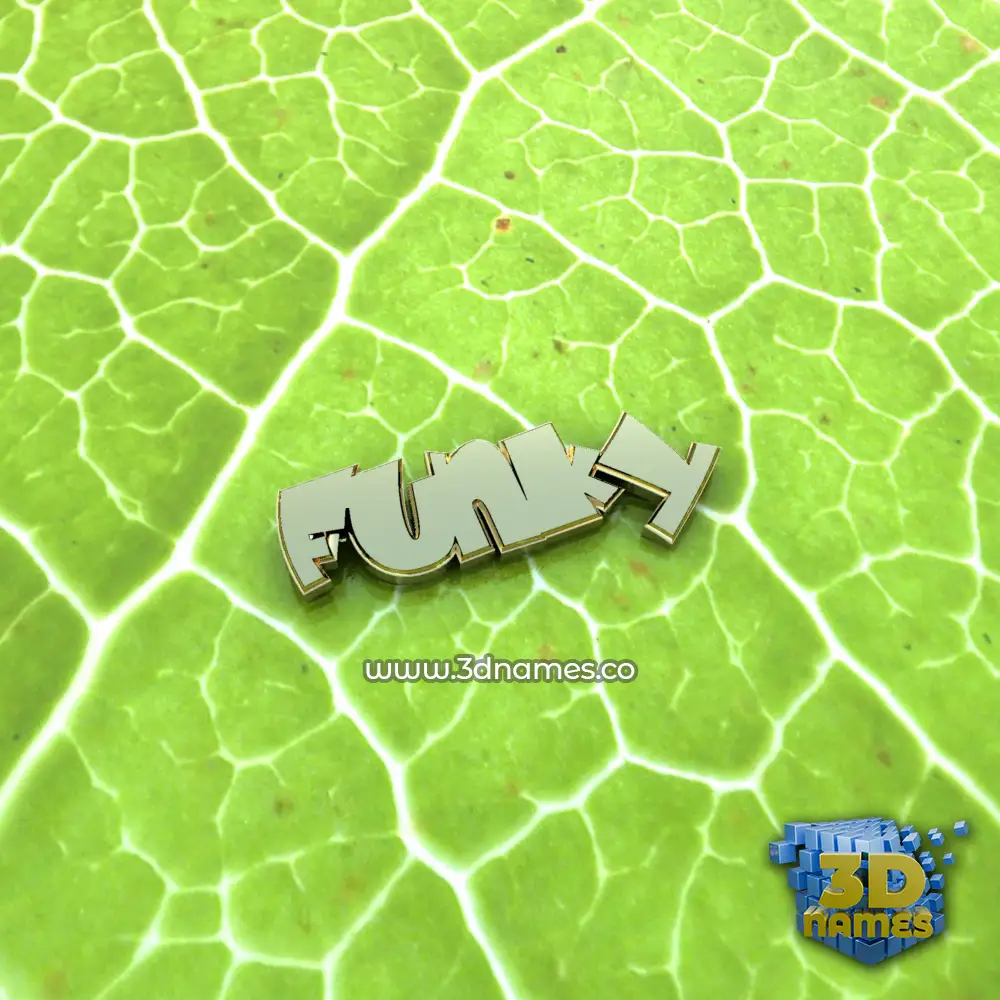 funky in Gold Leaf style - 3D name wallpaper