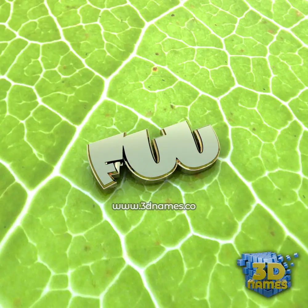 fuu in Gold Leaf style - 3D name wallpaper