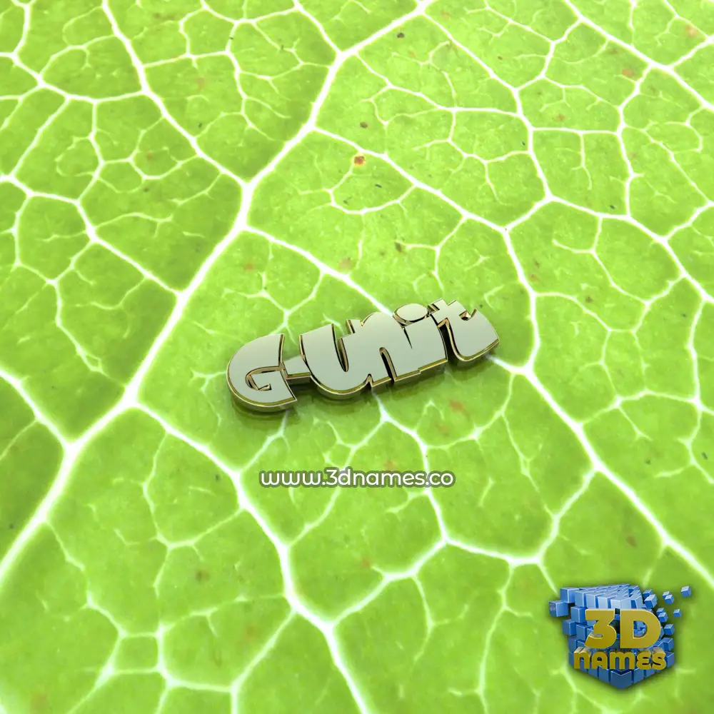 g-unit in Gold Leaf style - 3D name wallpaper