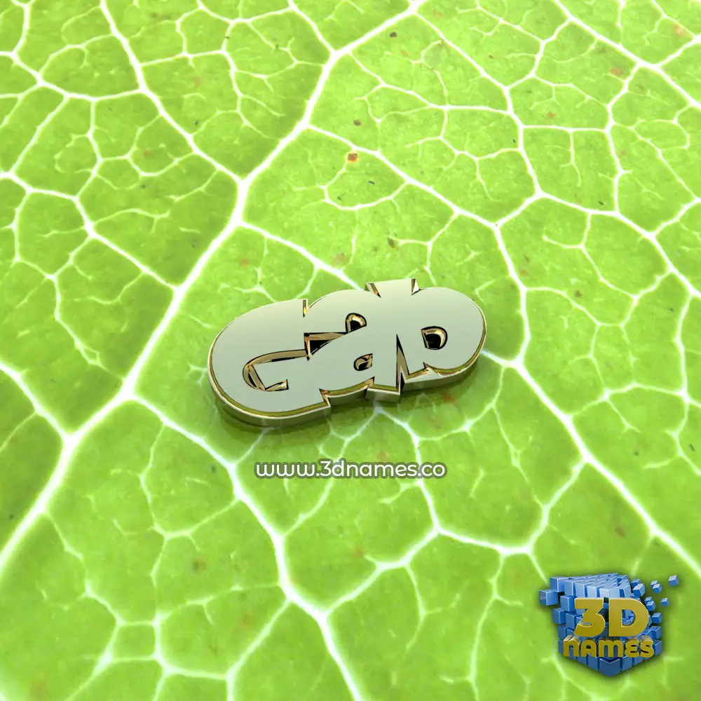 gab in Gold Leaf style - 3D name wallpaper