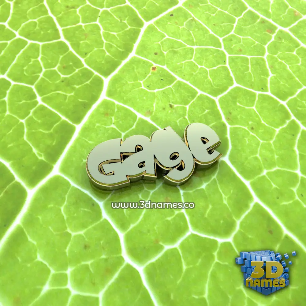 gage in Gold Leaf style - 3D name wallpaper