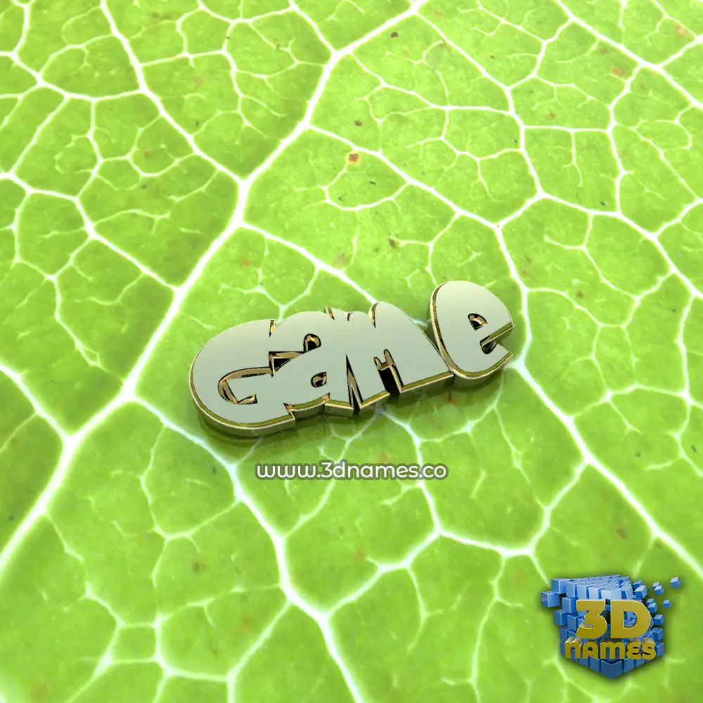 game in Gold Leaf style - 3D name wallpaper