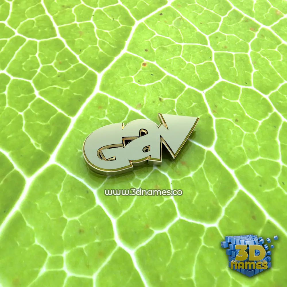 gav in Gold Leaf style - 3D name wallpaper