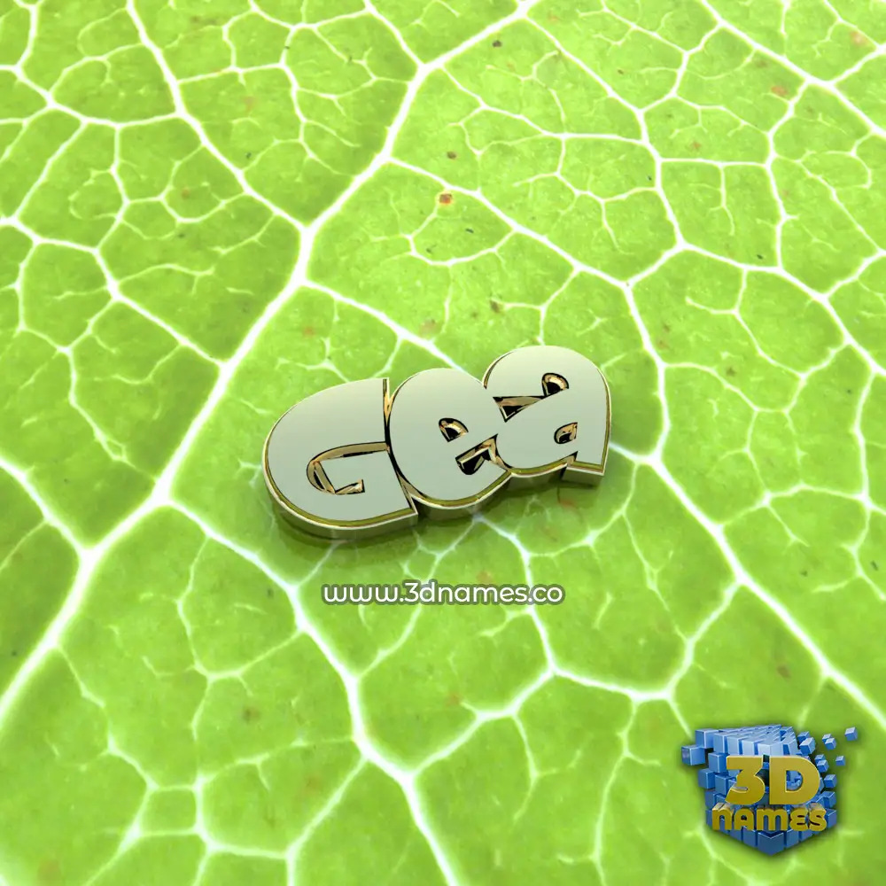 gea in Gold Leaf style - 3D name wallpaper