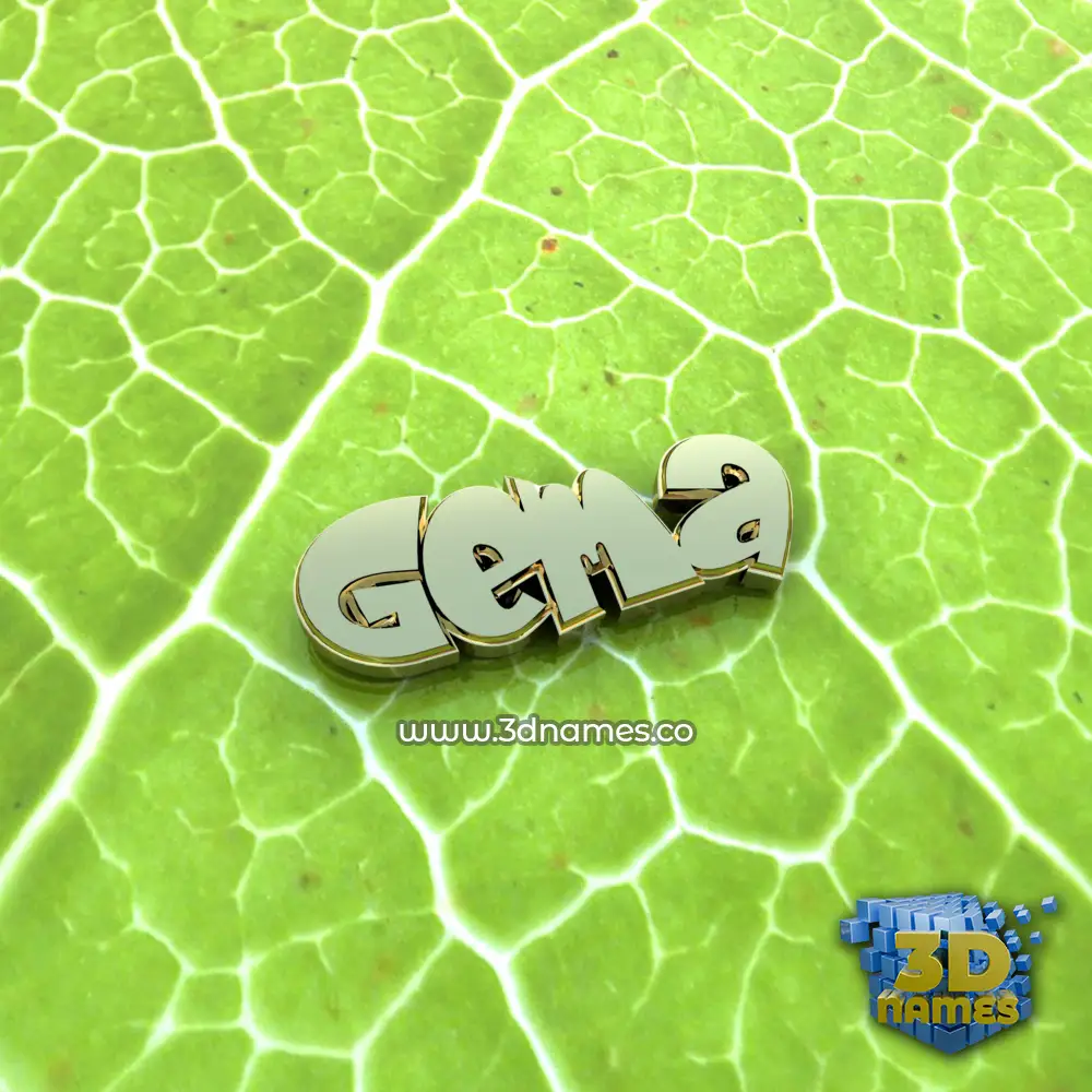 gema in Gold Leaf style - 3D name wallpaper
