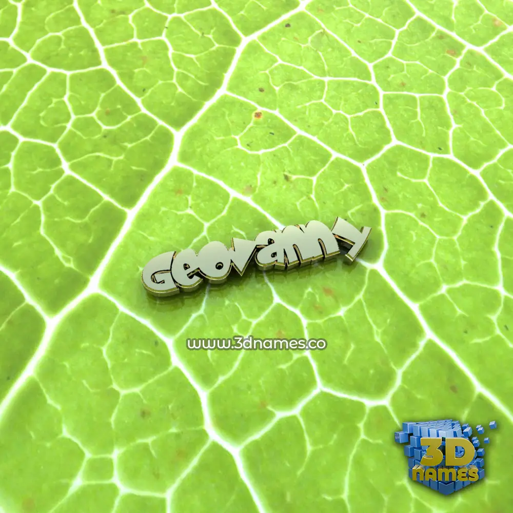 geovanny in Gold Leaf style - 3D name wallpaper