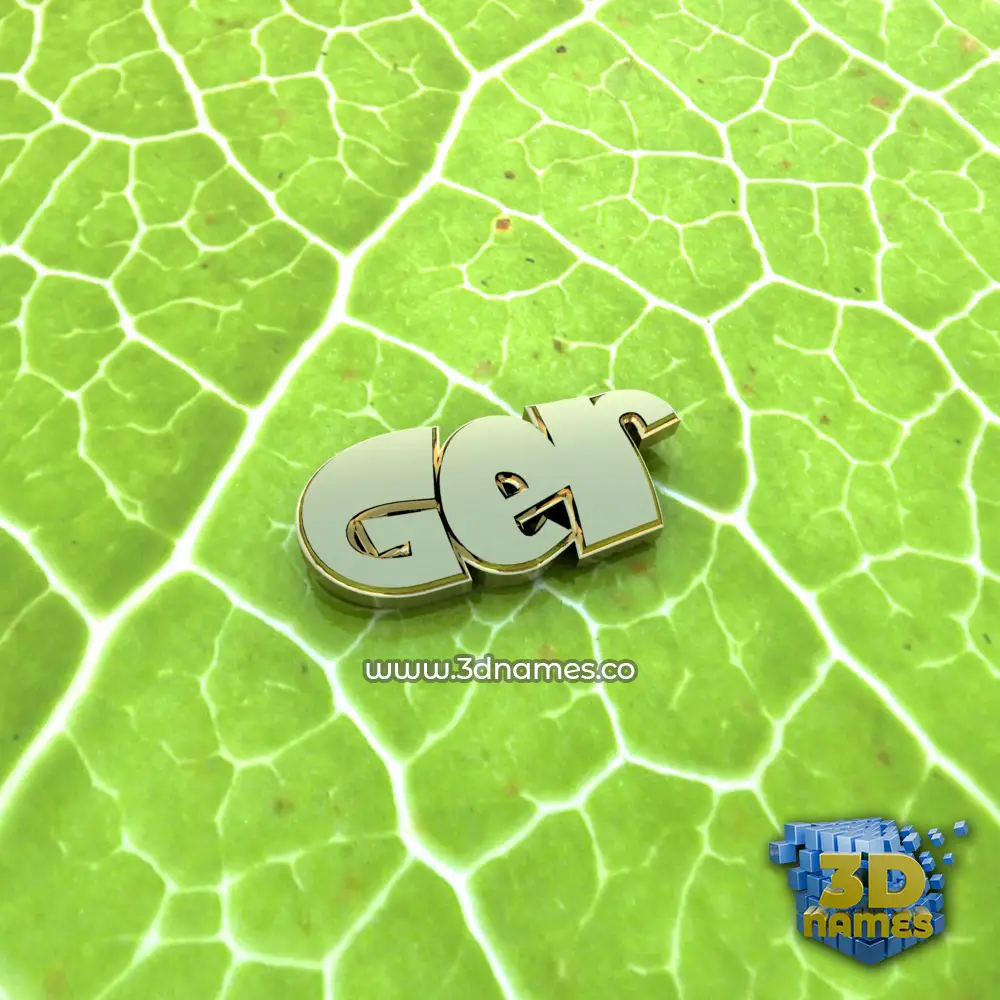 ger in Gold Leaf style - 3D name wallpaper