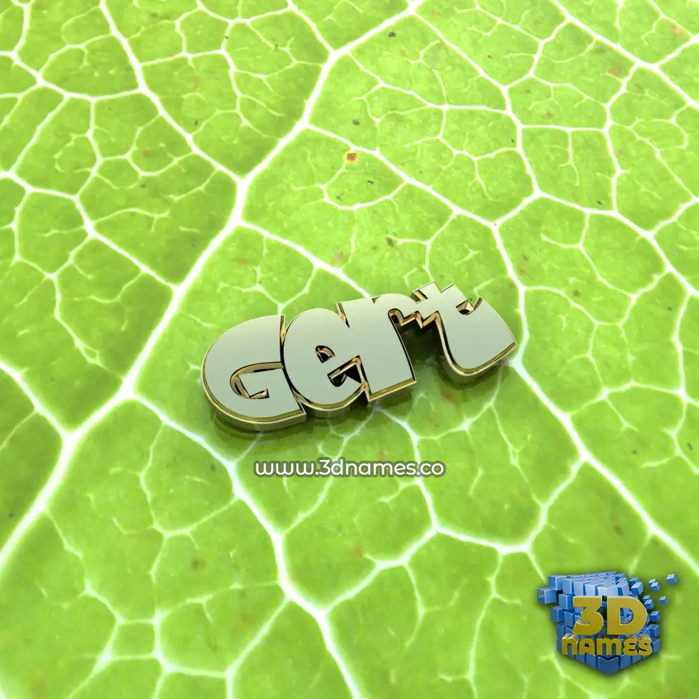 gert in Gold Leaf style - 3D name wallpaper