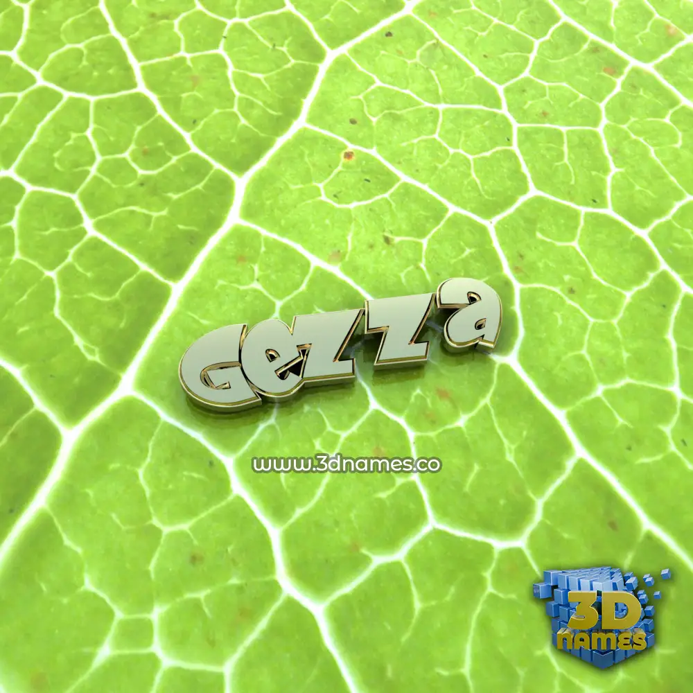 gezza in Gold Leaf style - 3D name wallpaper