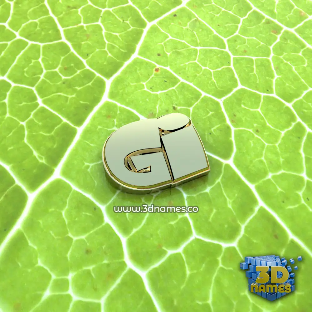 gi in Gold Leaf style - 3D name wallpaper