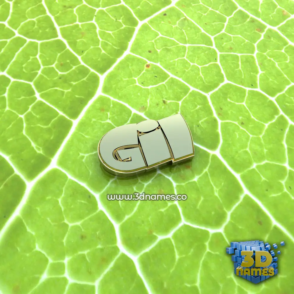 gil in Gold Leaf style - 3D name wallpaper