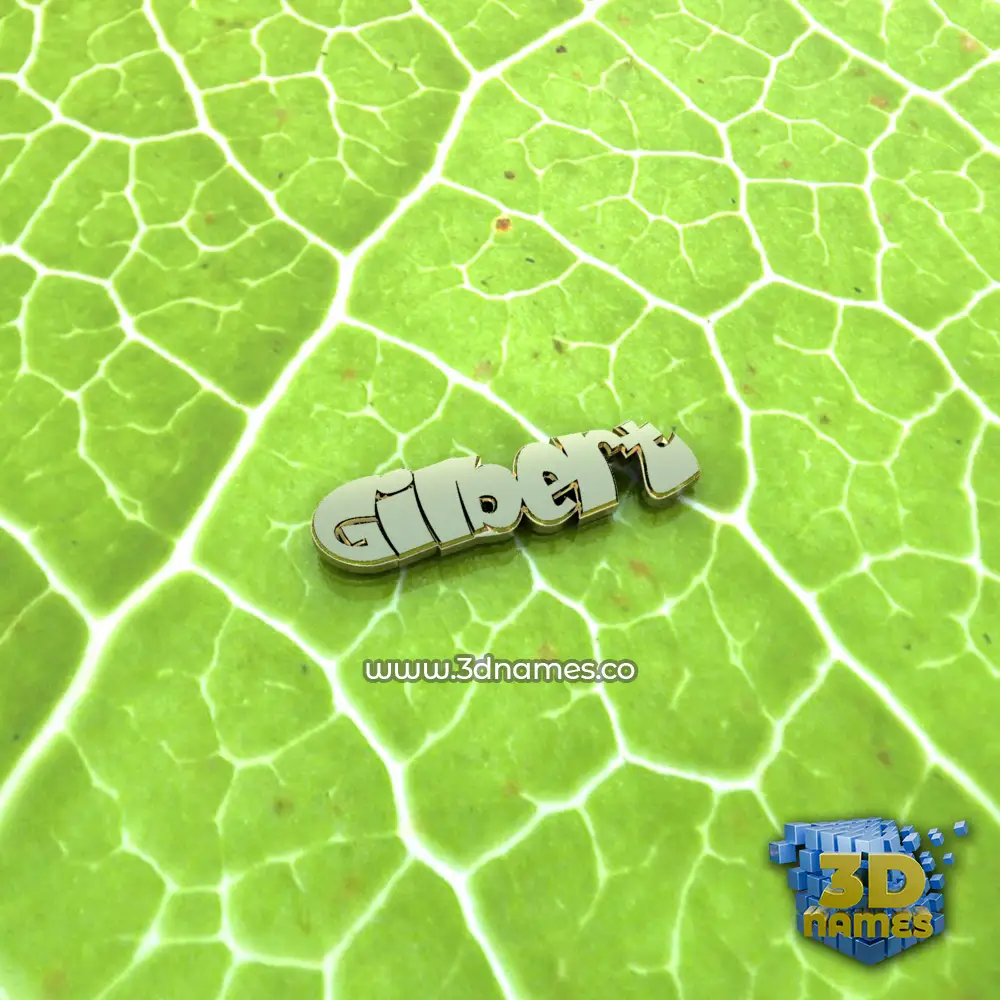 gilbert in Gold Leaf style - 3D name wallpaper