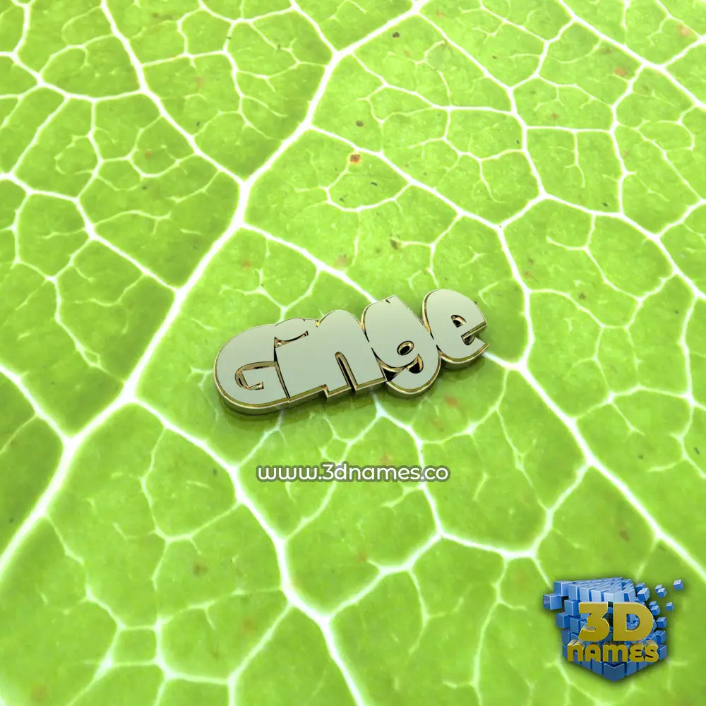 ginge in Gold Leaf style - 3D name wallpaper