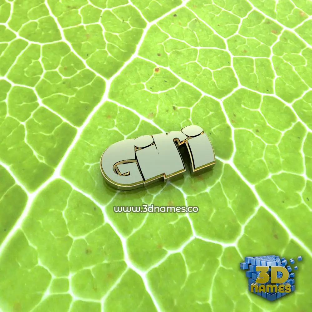 giri in Gold Leaf style - 3D name wallpaper