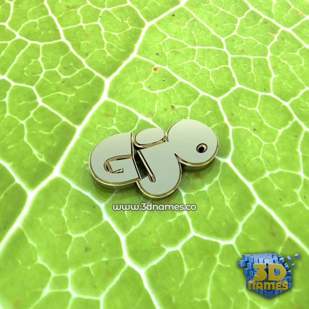 gjo in Gold Leaf style - 3D name wallpaper