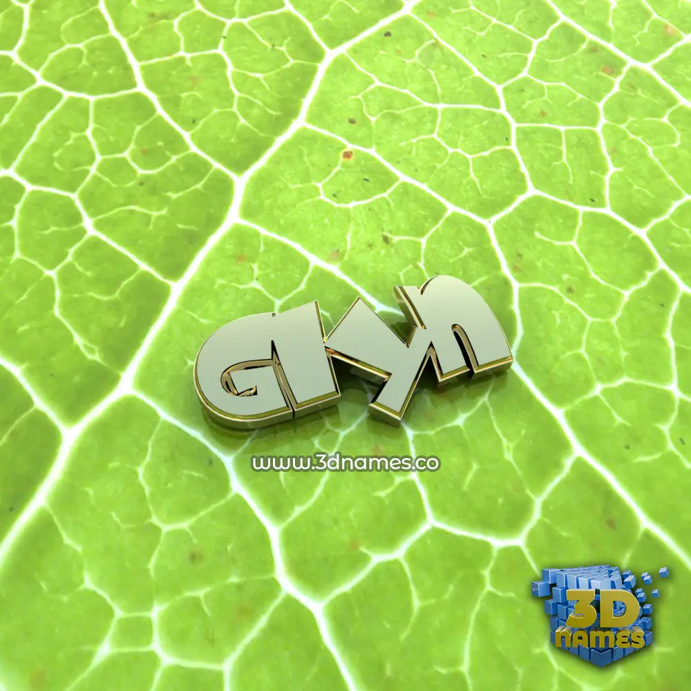 glyn in Gold Leaf style - 3D name wallpaper