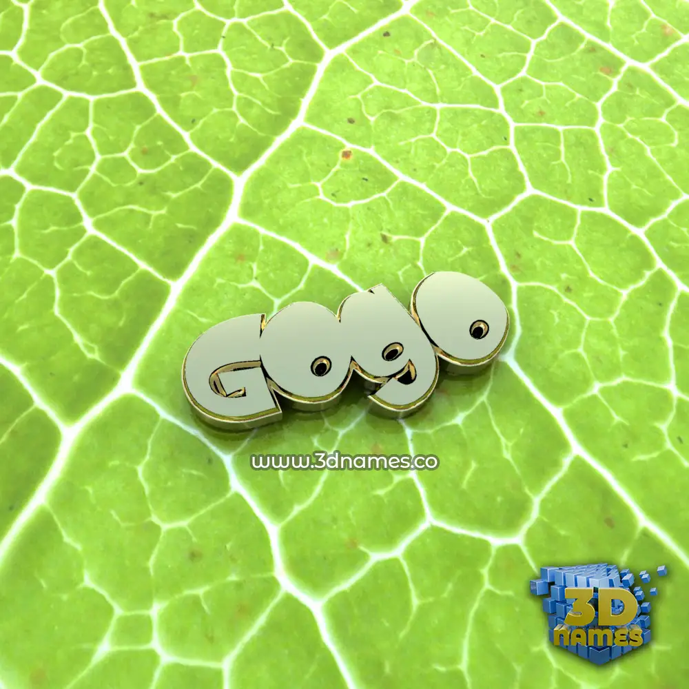 gogo in Gold Leaf style - 3D name wallpaper
