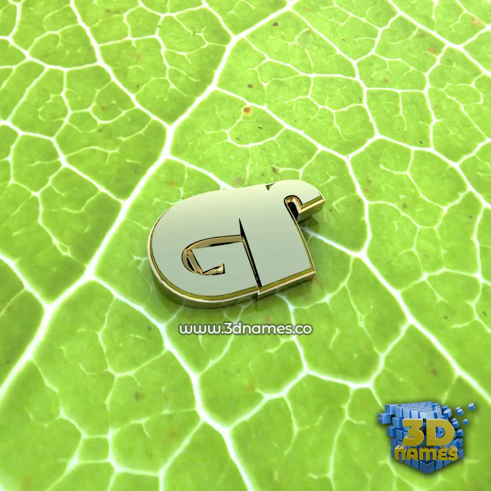gr in Gold Leaf style - 3D name wallpaper