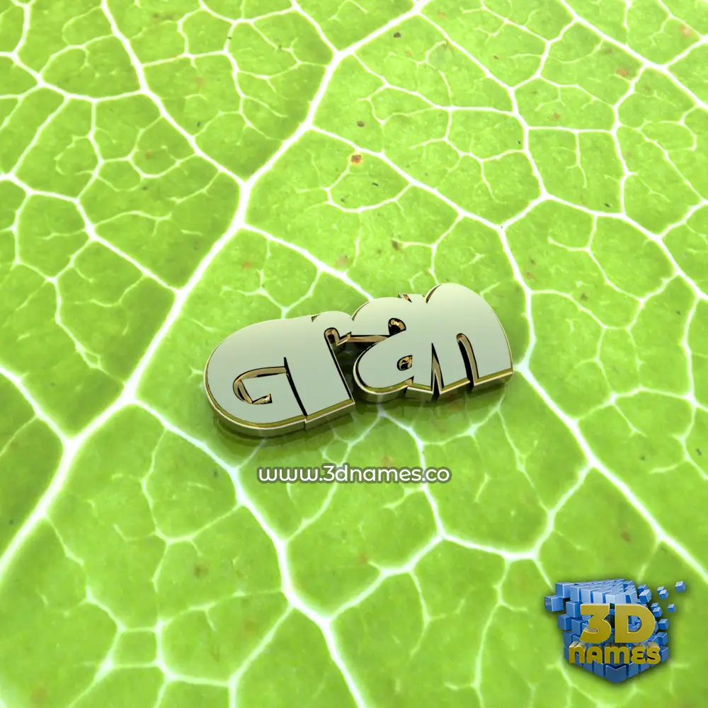 gran in Gold Leaf style - 3D name wallpaper