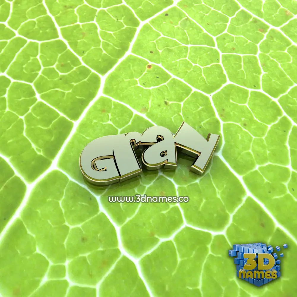 gray in Gold Leaf style - 3D name wallpaper