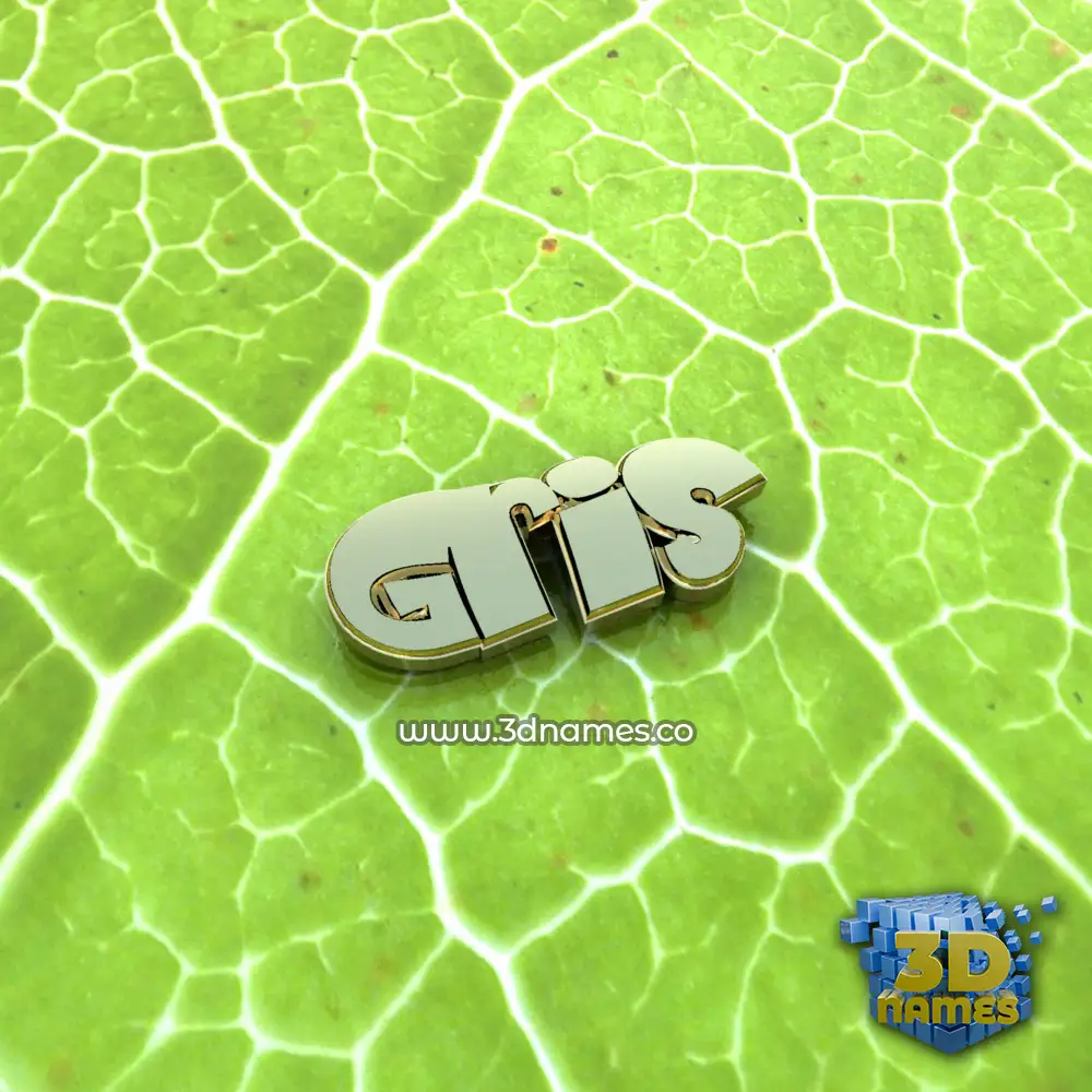 gris in Gold Leaf style - 3D name wallpaper