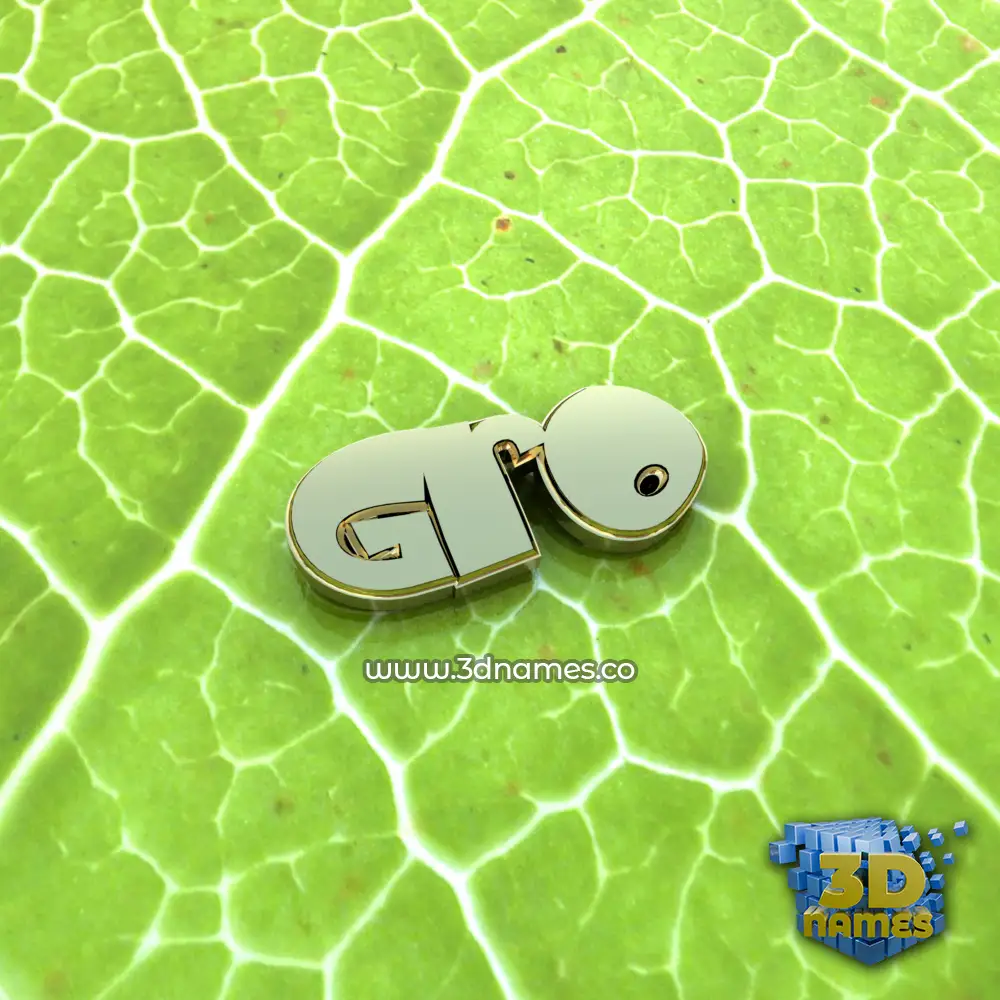 gro in Gold Leaf style - 3D name wallpaper