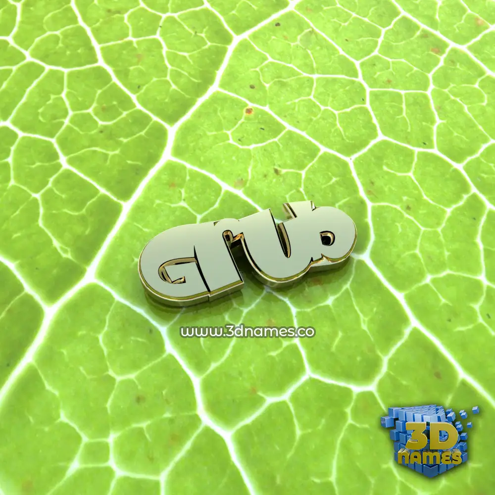 grub in Gold Leaf style - 3D name wallpaper