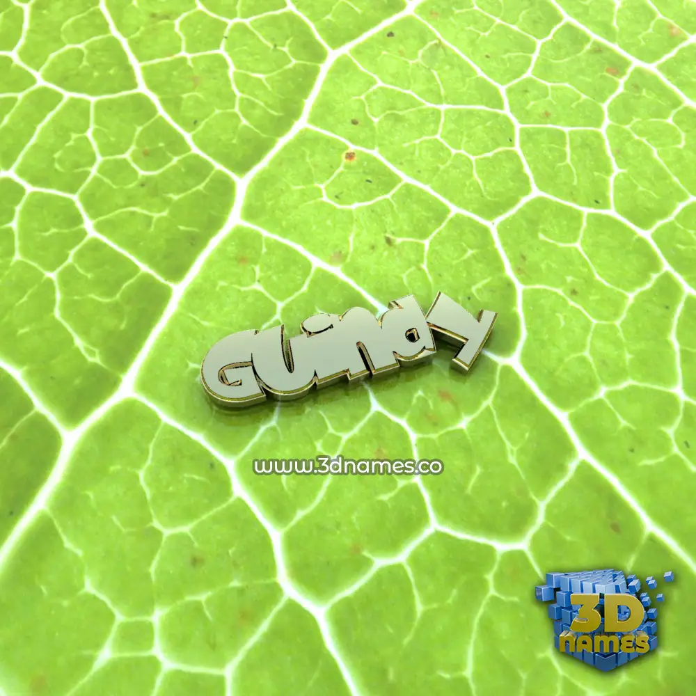 guindy in Gold Leaf style - 3D name wallpaper