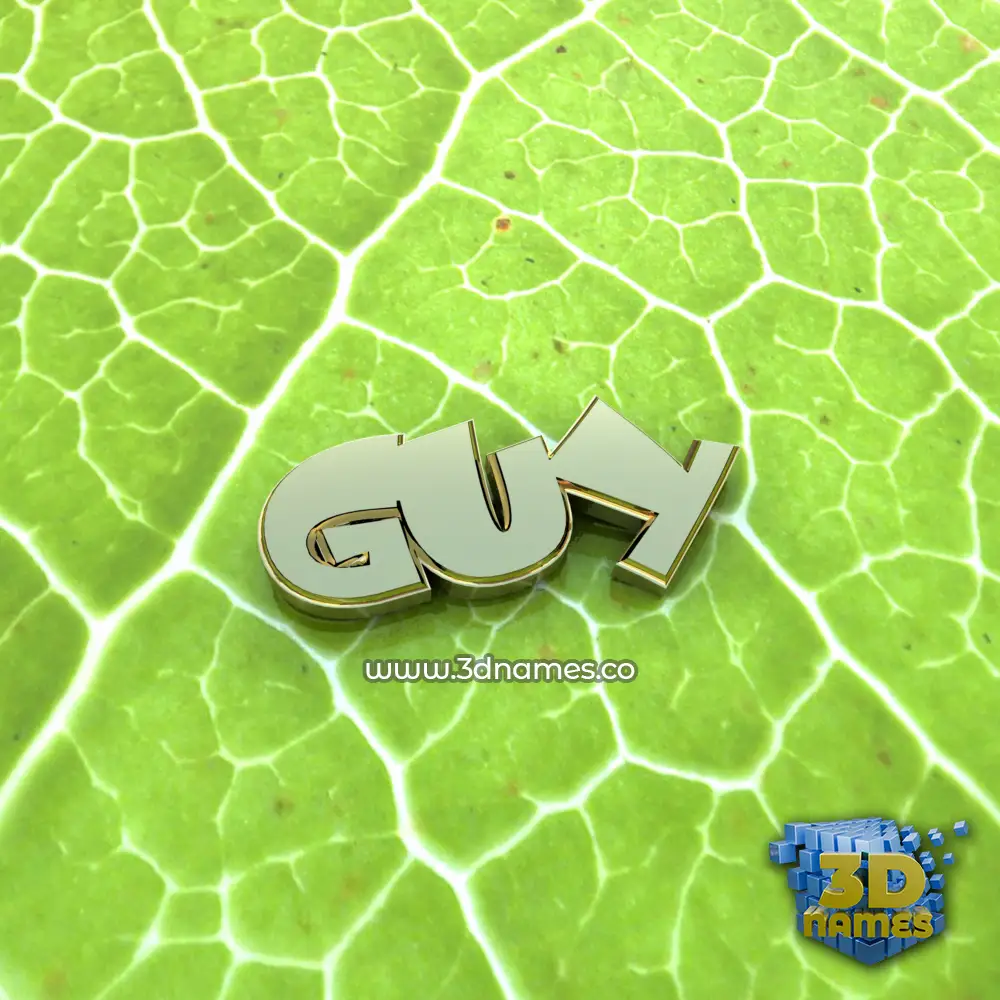 guy in Gold Leaf style - 3D name wallpaper
