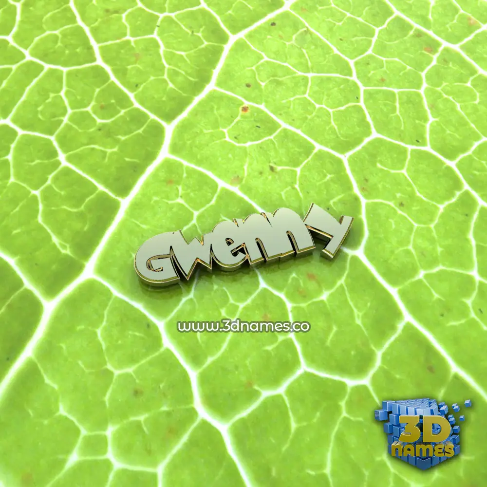 gwenny in Gold Leaf style - 3D name wallpaper