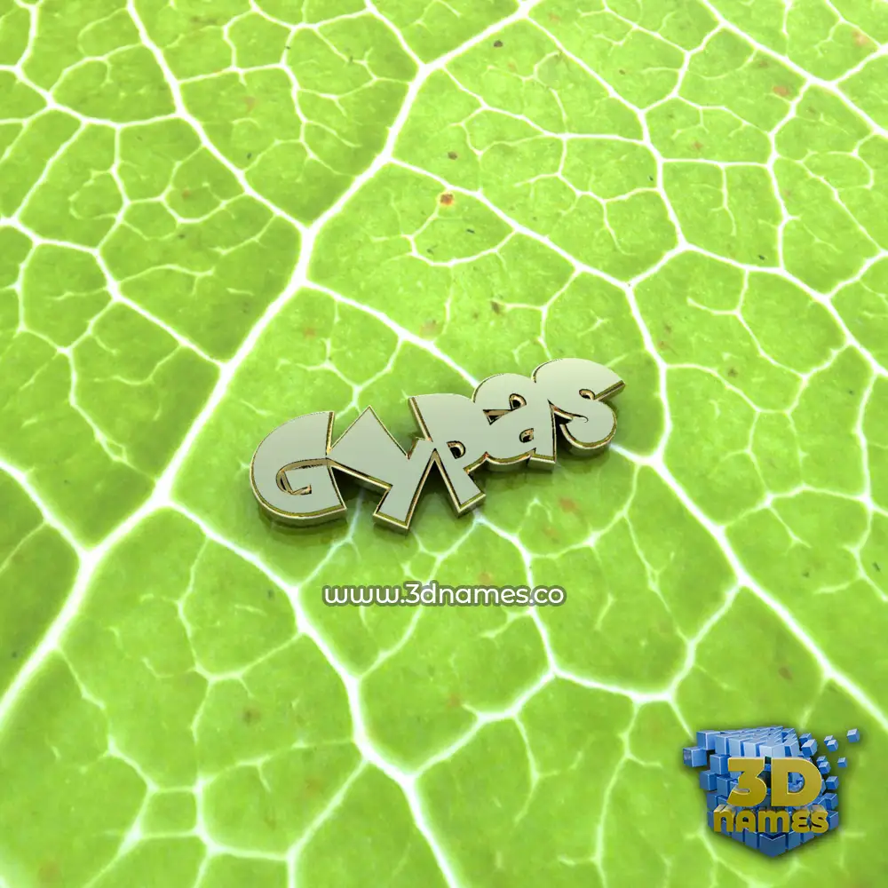 gypas in Gold Leaf style - 3D name wallpaper