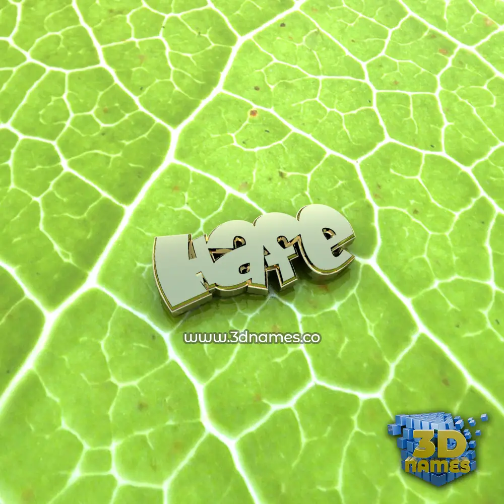 hafe in Gold Leaf style - 3D name wallpaper