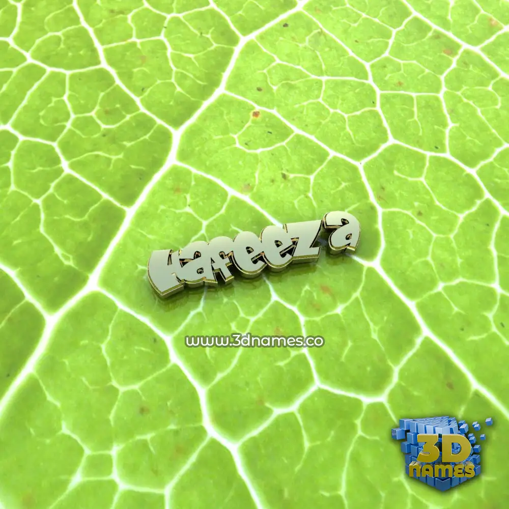 hafeeza in Gold Leaf style - 3D name wallpaper