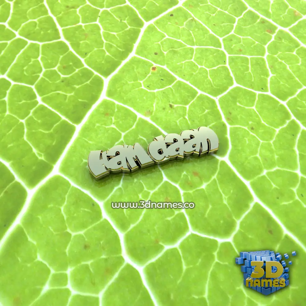 hamdaan in Gold Leaf style - 3D name wallpaper