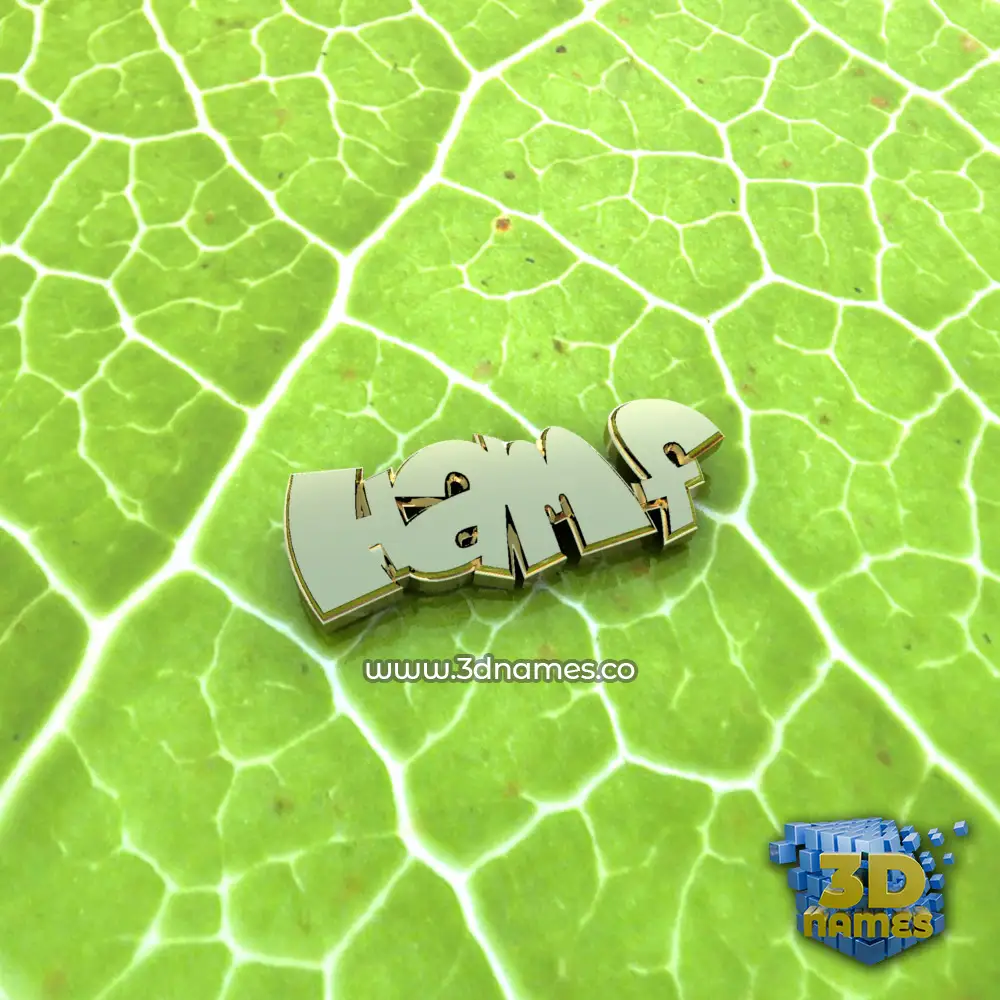 hamf in Gold Leaf style - 3D name wallpaper