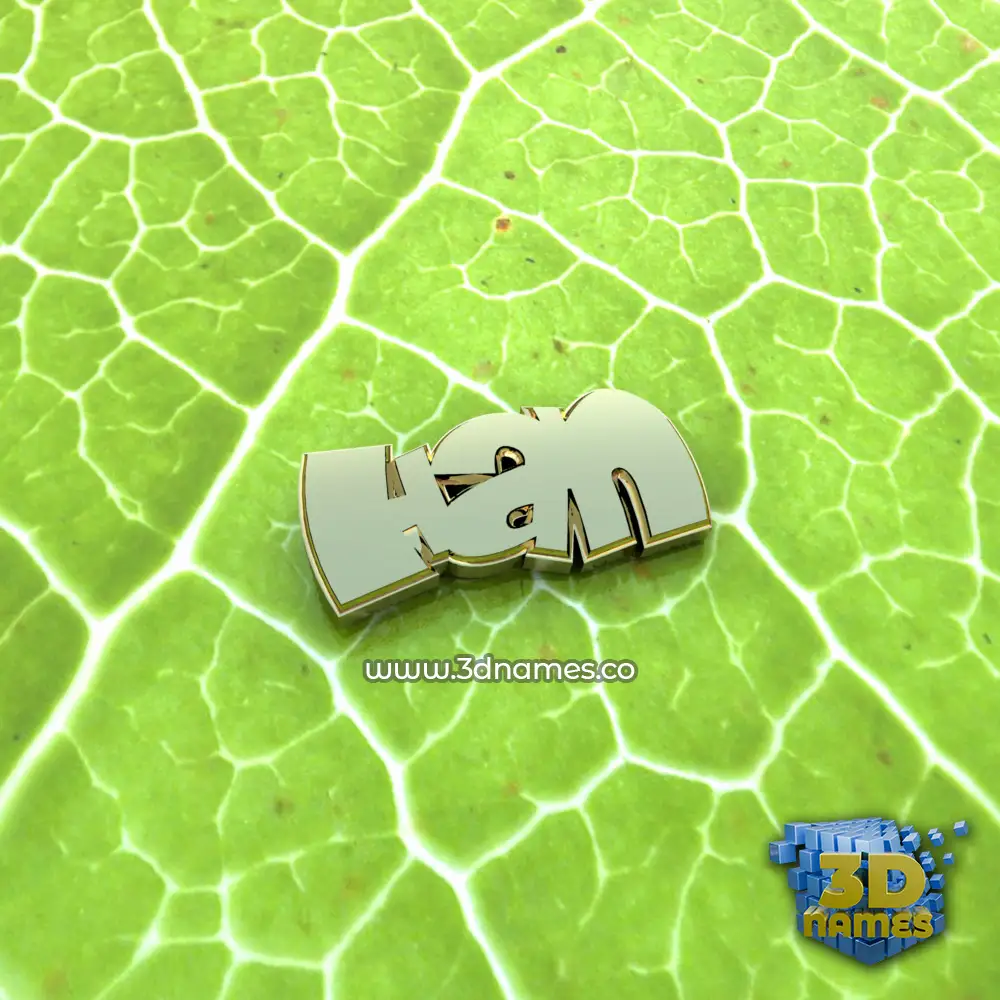han in Gold Leaf style - 3D name wallpaper