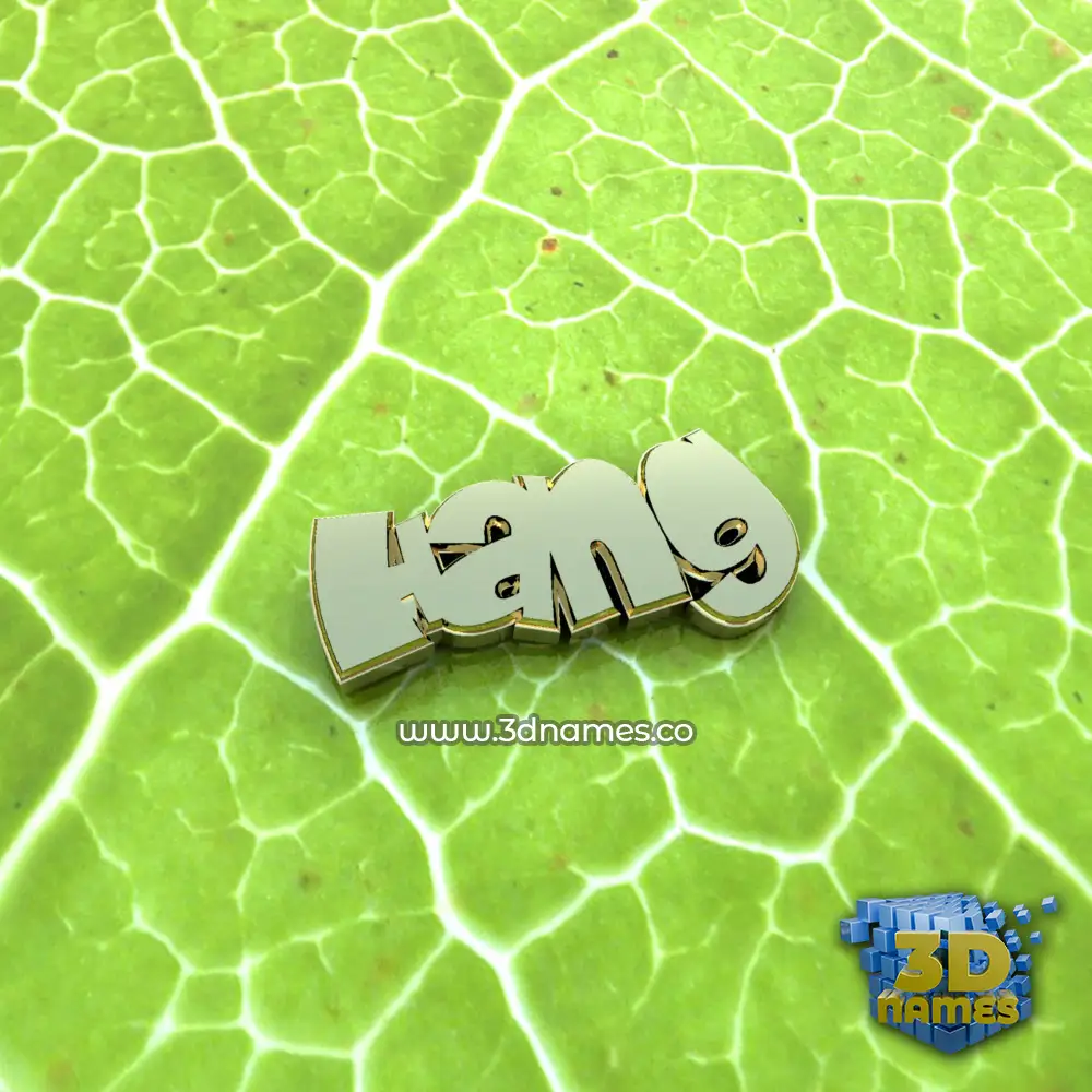hang in Gold Leaf style - 3D name wallpaper