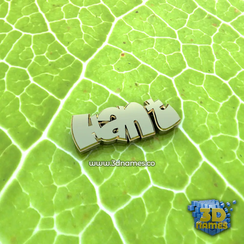 hant in Gold Leaf style - 3D name wallpaper