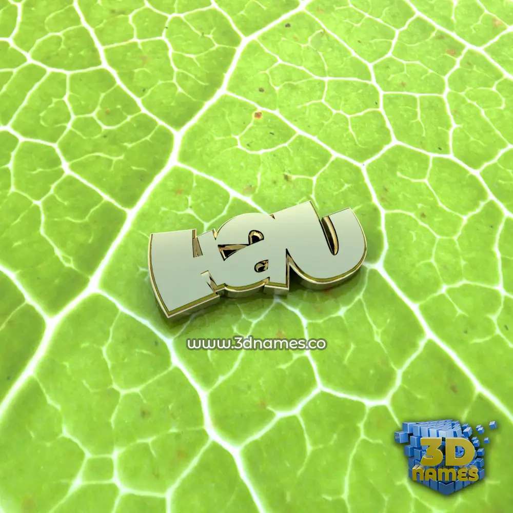 hau in Gold Leaf style - 3D name wallpaper