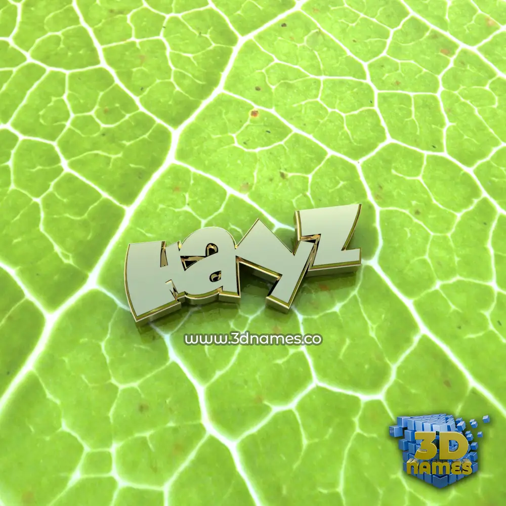 hayz in Gold Leaf style - 3D name wallpaper