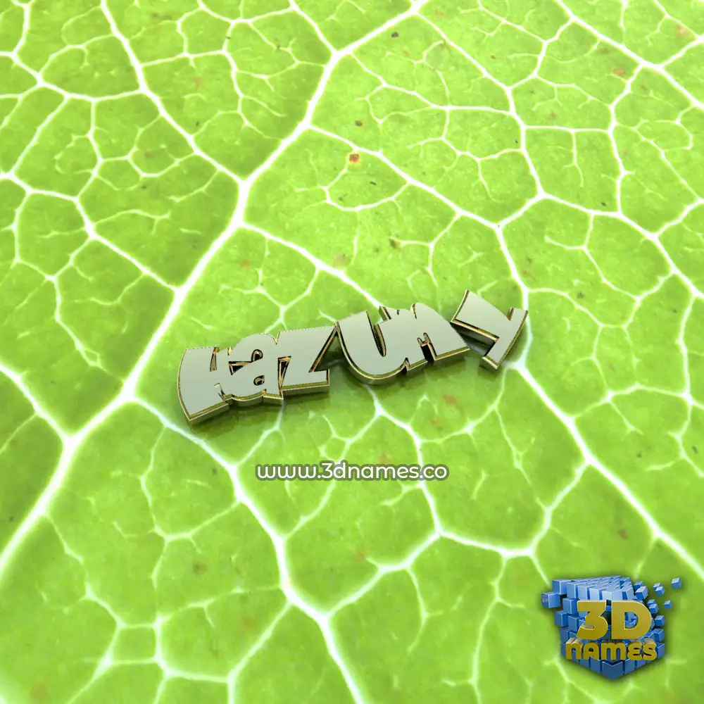hazumy in Gold Leaf style - 3D name wallpaper
